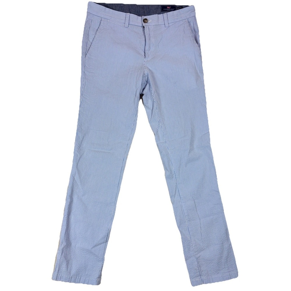Vineyard Vines Light Blue Pinstripe Chinos 32x32